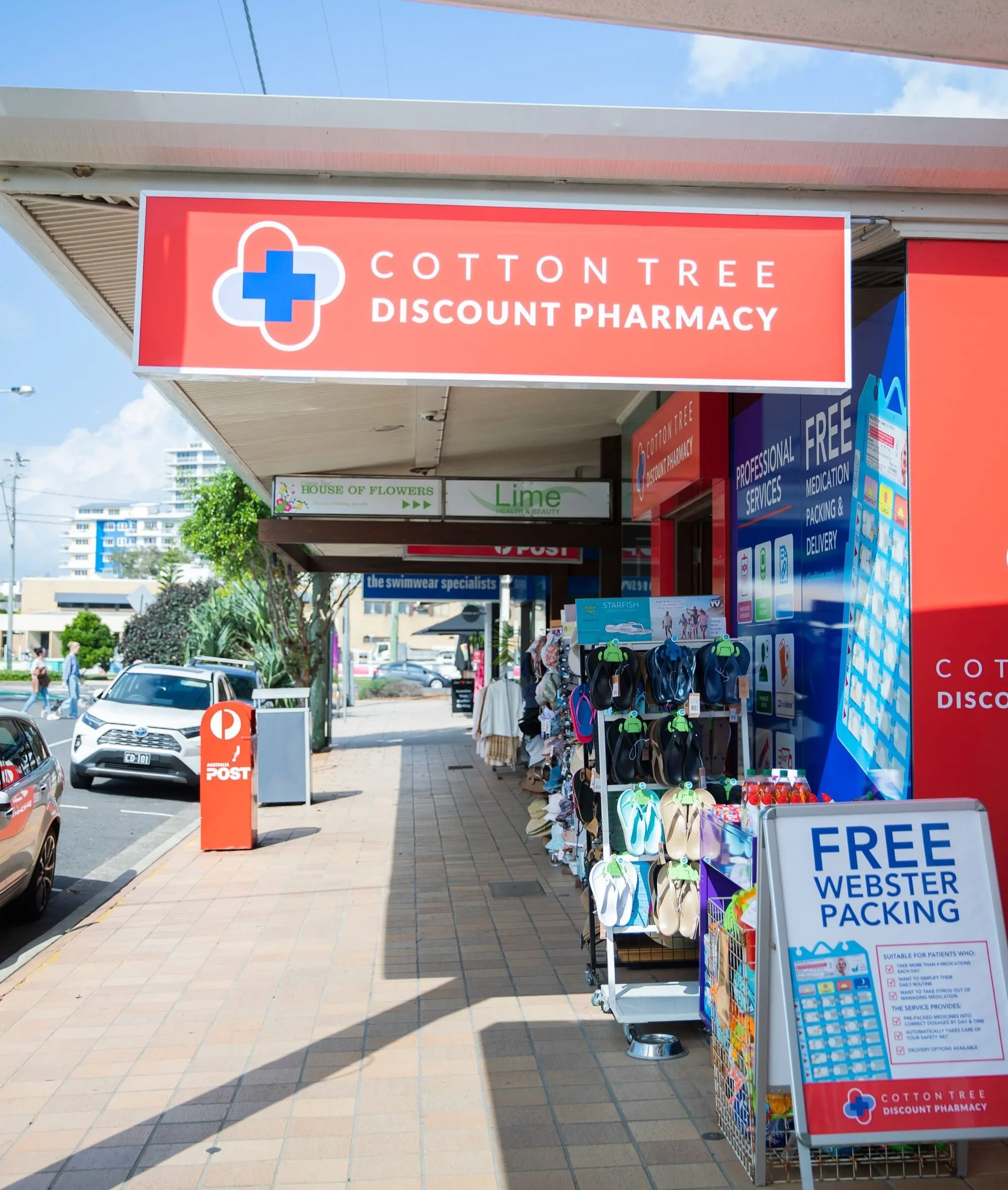 Cotton Tree Discount Pharmacy awning on King Street